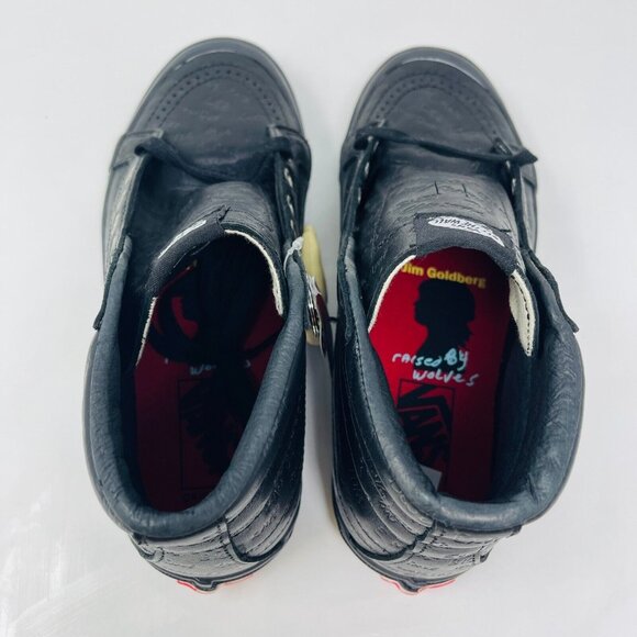 Vans Sk8 Hi Jim Goldberg Raised By Wolves Mens Size 8.5 Sneakers Black Leather - Picture 9 of 15